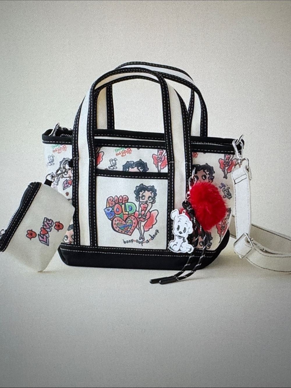 Betty Boop Crossbody Tote & Pouch Set